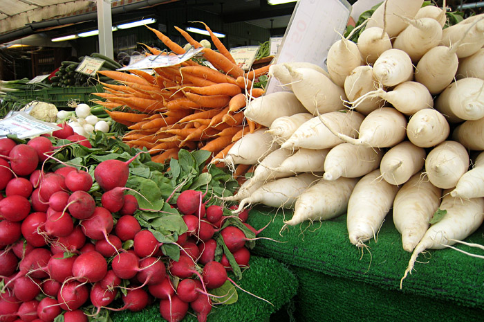 Gemüse auf dem Viktualienmarkt in München
